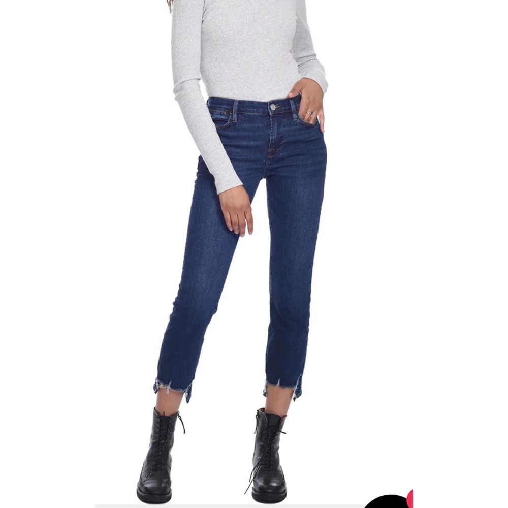 Frame Jeans Le High Straight Distressed‎ Blue Ankle Blogger Fav Women's Size 26